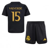 Real Madrid Federico Valverde #15 Tredjeställ Barn 2023-24 Korta ärmar (+ Korta byxor)